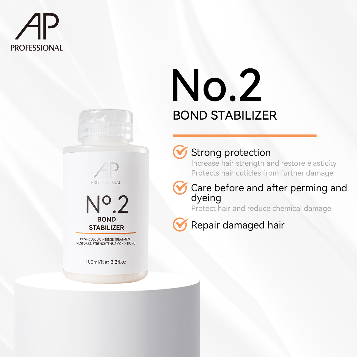 AP PLEX NO.2 Bond Stabilizer Hair Restore Remedy - Skilled Salon Hair Take care of Chemically Handled Hair