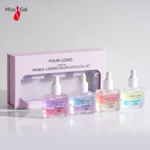 Missgel Nail Care Vitamin E Twin-Coloured Cuticle Oil Set – Vegan System for Nourishing and Repairing Cuticles and Nails