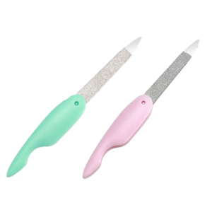 Prepared Inventory Double-Sided Stainless Metal Nail File and Plastic Buffer Manicure Instruments for Wholesale Nail Care Set